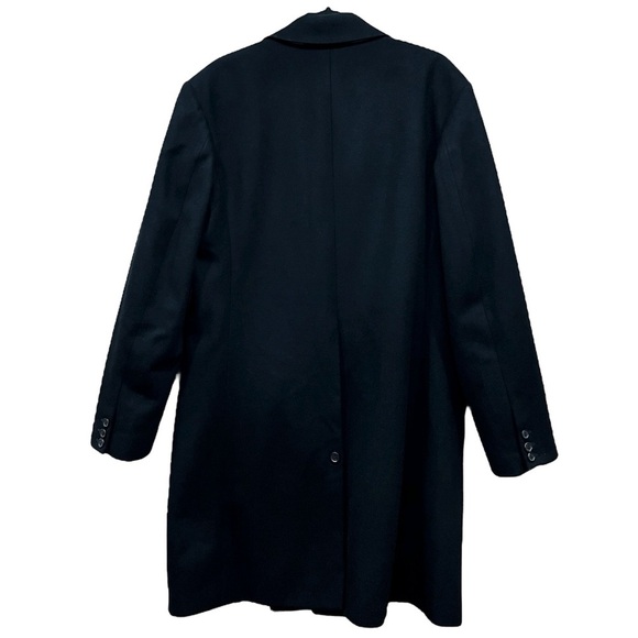 Club Monaco Classic Black Wool Melton Coat Size Large - Picture 2 of 5